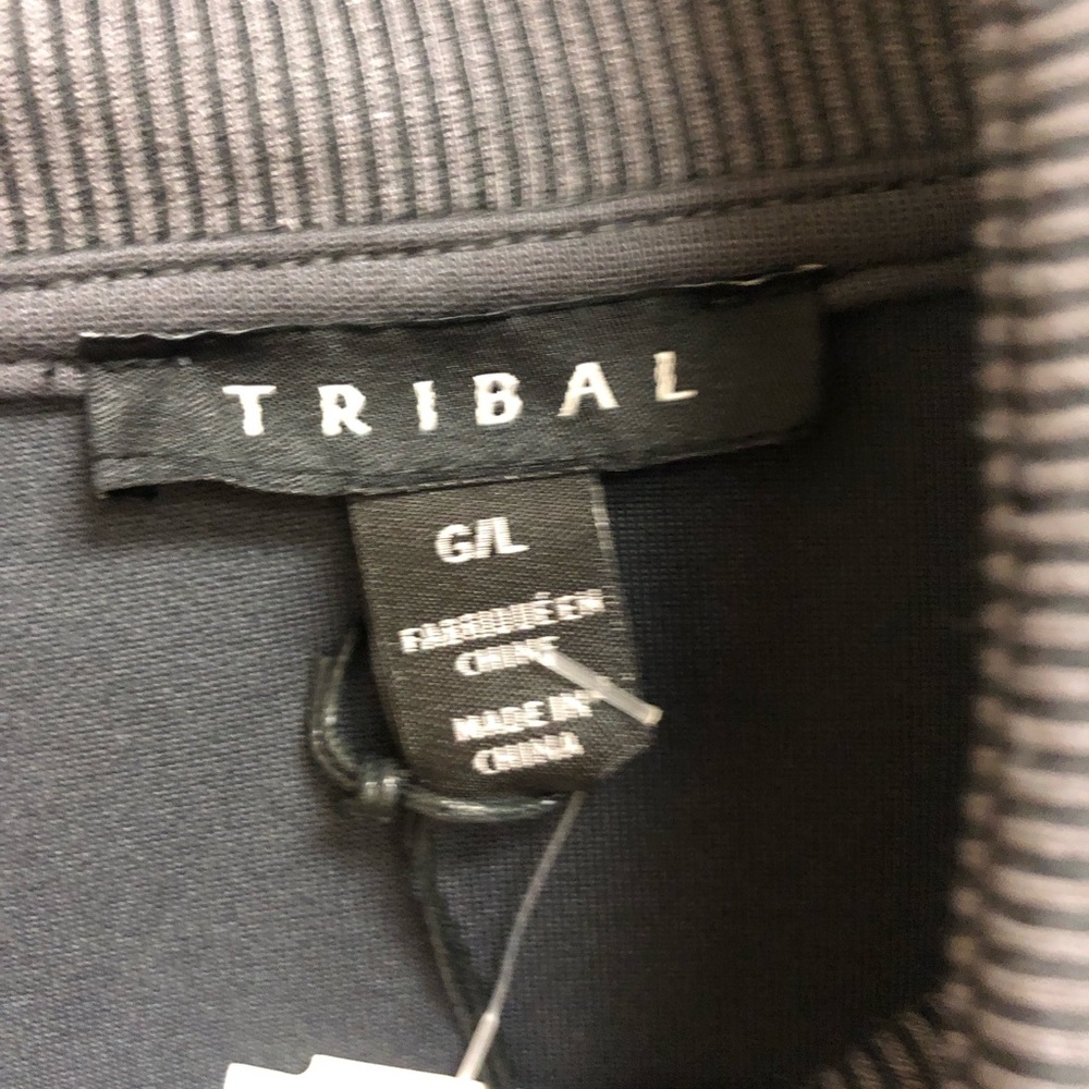 TRIBAL Techno Lux Rib Zip-Accent Top - Women’s Size Large - Picture 9 of 14